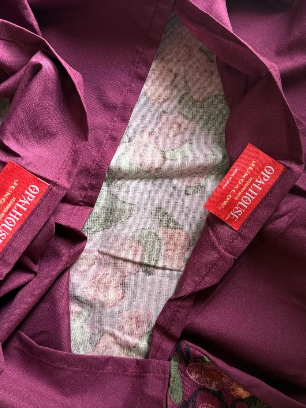 Opalhouse Set of 2 Standard Pillowcases Plum Purple Floral Envelope Closure NWOT